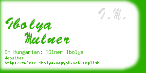 ibolya mulner business card